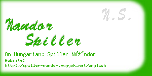 nandor spiller business card